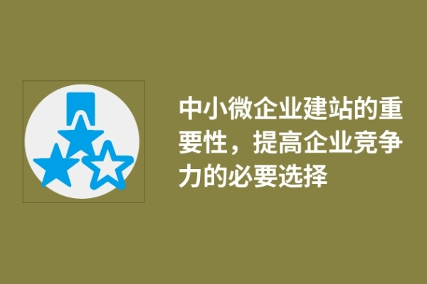 中小微企業(yè)建站的重要性，提高企業(yè)競爭力的必要選擇