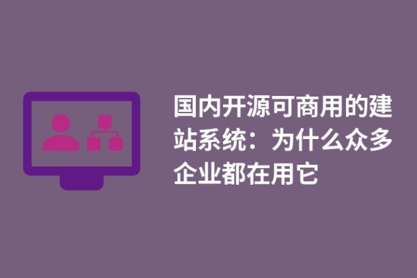 國內開源可商用的建站系統(tǒng)：為什么眾多企業(yè)都在用它