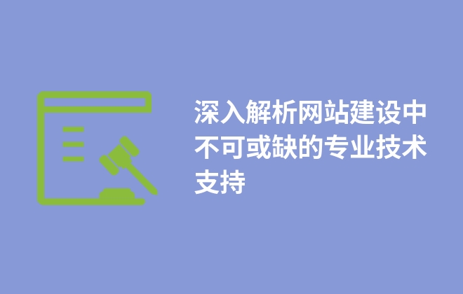 深入解析網(wǎng)站建設(shè)中不可或缺的專業(yè)技術(shù)支持