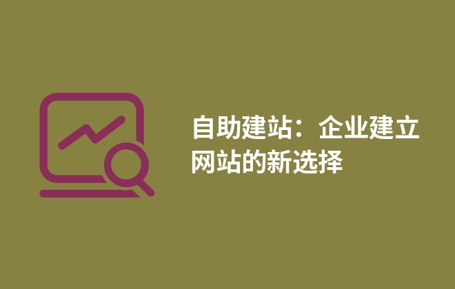 自助建站：企業(yè)建立網(wǎng)站的新選擇