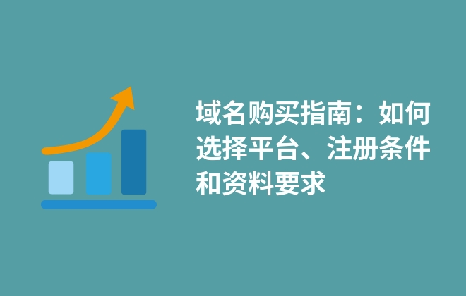 域名購買指南：如何選擇平臺、注冊條件和資料要求